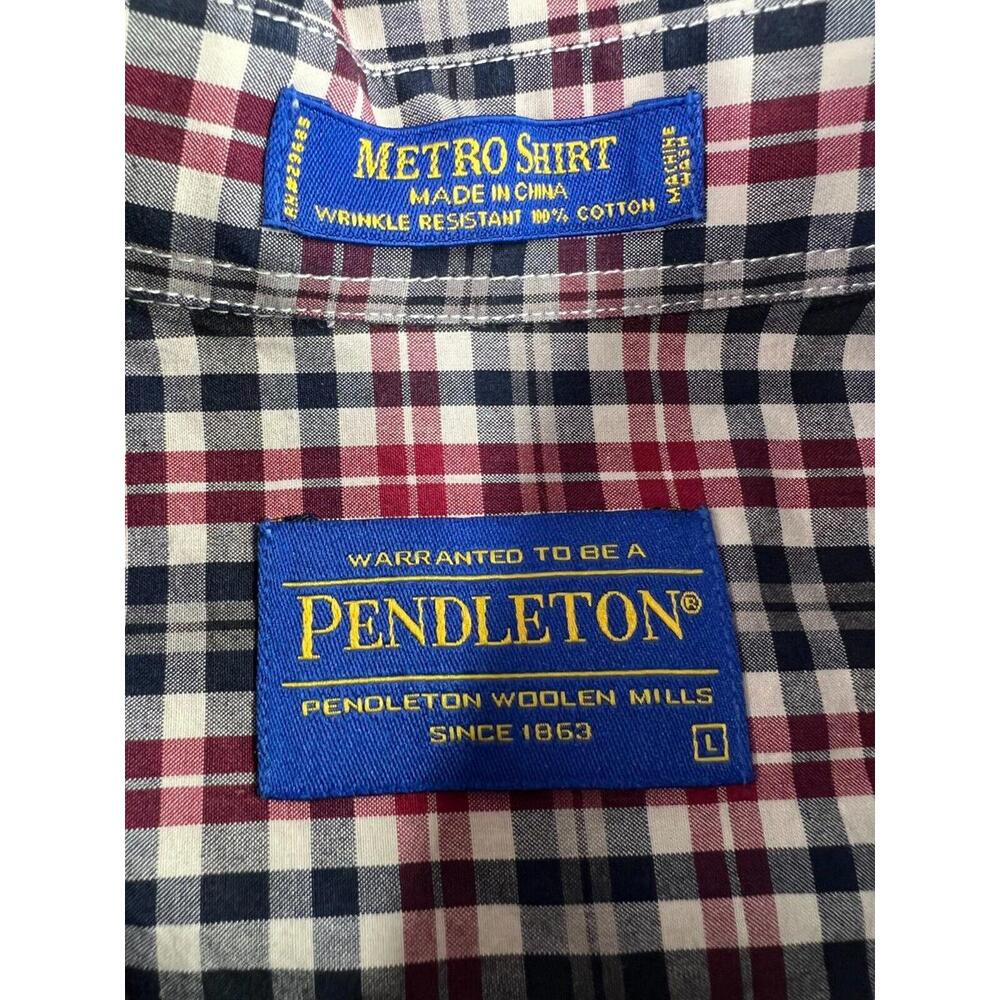 Pendleton Metro Button Down Long Sleeve Shirt Red… - image 4